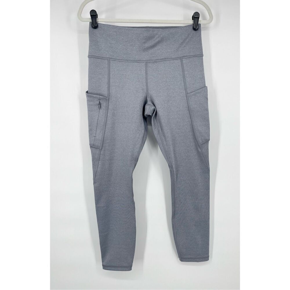 Athleta Salutation Stash Pocket II 7/8 Tight Horizon Grey Powervita Size Medium